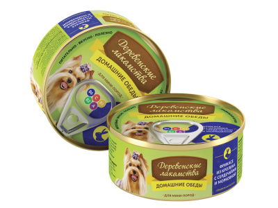 Деревенские лакомства "Домашние обеды" Фрикасе из кролика с сердечками банка, 100 гр