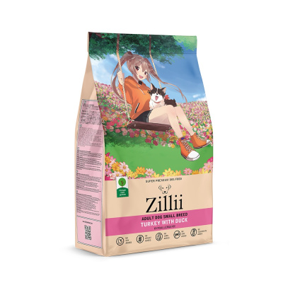 ZILLII Adult Dog Small сухой корм для взрослых собак мелких пород Индейка с уткой 800 гр