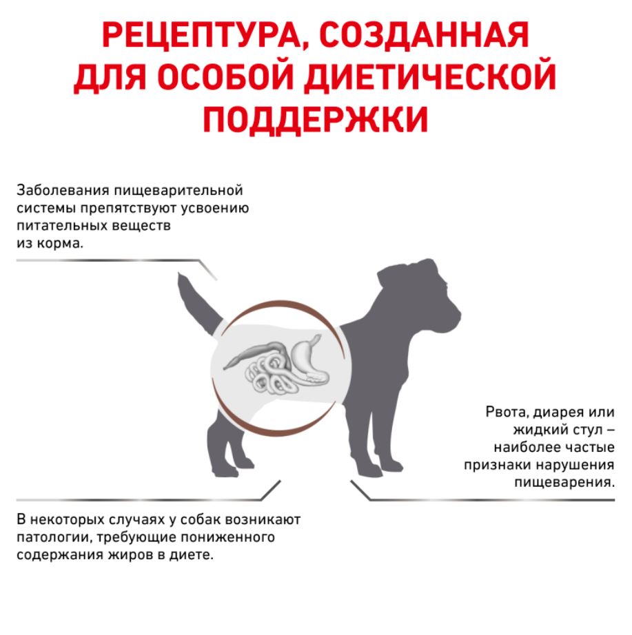 Сухой корм полнорационный диетический Gastrointestinal Low Fat Small Dog,  для взрослых собак мелких пород при нарушениях пищеварения , 1 кг