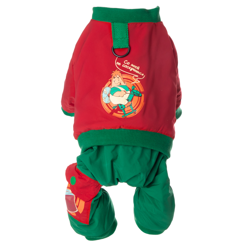 Triol СОЮЗМУЛЬТФИЛЬМ Комбинезон-дождевик "Друг с моторчиком" M, красно-зеленый, дл.изделия по спине 30см