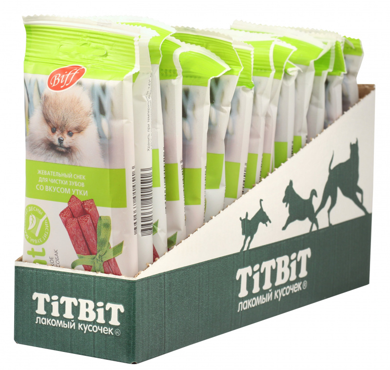 BIFF Жевательный снек DENT со вкусом утки для собак мелких пород 20 г