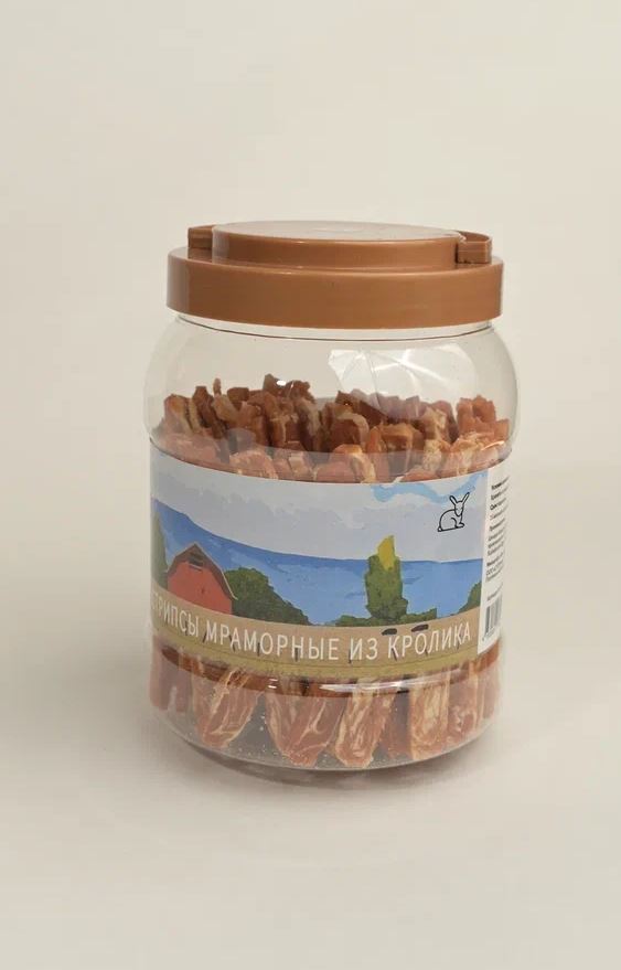 NORD FARM Лакомство для собака Стрипсы мраморные из кролика, - 700 гр