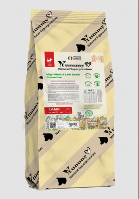 Yummy Linea Сухой полнорационный корм для собак мелких пород с ягненком, 8 кг