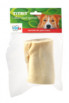 TITBIT Лакомство для собак Голень говяжья малая, мягкая упаковка, 252 г