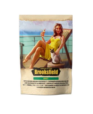 BROOKSFIELD ADULT CAT Влажный корм для взрослых кошек, курица с брокколи в желе 85 гр