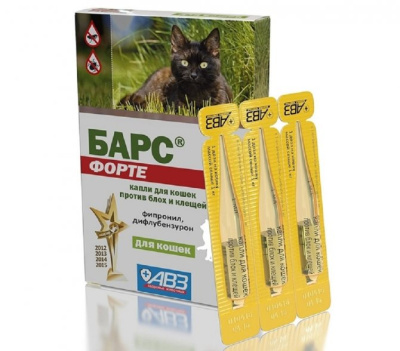БАРС ФОРТЕ КАПЛИ ДЛЯ КОШЕК ПРОТИВ БЛОХ И КЛЕЩЕЙ