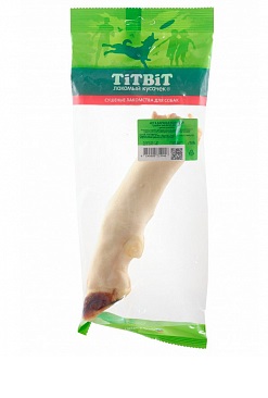 TITBIT Лакомство для собак Нога баранья большая, мягкая упаковка, 100 г