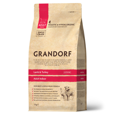 GRANDORF CAT Lamb&Turkey INDOOR (Ягненок с индейкой для кошек) 2 кг. GRANDORF CAT Lamb&Turkey INDOOR (Ягненок с индейкой для кошек) 2 кг.