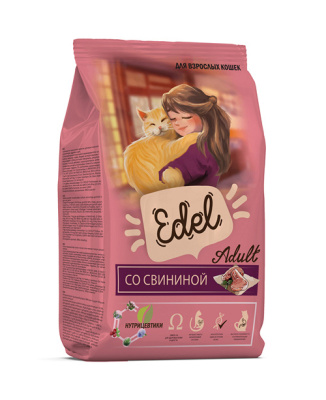 Edel Pork Сухой корм для взрослых кошек со свининой 10кг