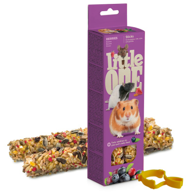 Little One. Палочки для хомяков, крыс, мышей и песчанок с ягодами 2*60гр