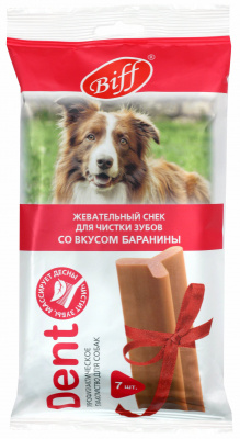 BIFF Жевательный снек DENT со вкусом баранины для собак крупных пород 270 г