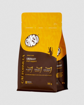 ENSO Cat Formula Urinary сухой корм для взрослых кошек для профилактики мочекаменной болезни со свежей уткой с добавлением брусники, 350 гр