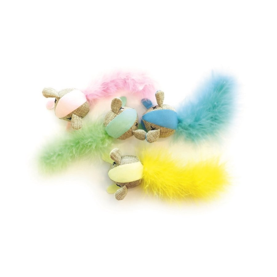 M-PETS Игрушка текстильная для кошек PLAY Мышка, 17x7x4 см, цвет в ассортименте