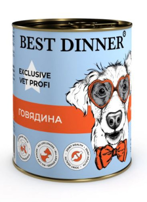 Best Dinner консервы для собак Vet Profi Mobility Exclusive Говядина 340 гр