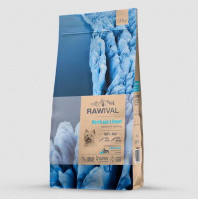 Rawival "North Sea’s Finest" Сухой корм для взрослых собак карликовых и мелких пород с лососем и сельдью, 2,5кг