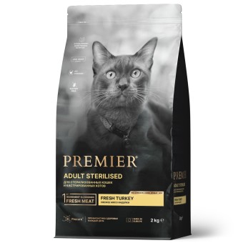 Premier Cat Turkey STERILISED     Индейка для стерилизованных кошек      2 кг