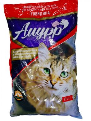 Амурр Сухой корм для кошек «Говядина» 10кг