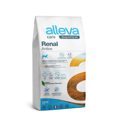 ALLEVA CARE RENAL для кошек диета при почечной недостаточности и уменьшения образования оксалатных и уратных камней,  1,5 кг
