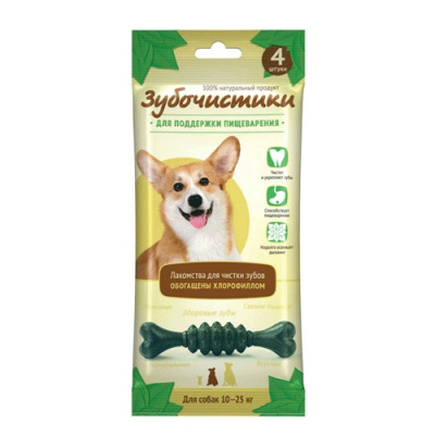 Лакомства для собак "Деревенские Лакомства" Зубочистики Мятные для средних пород, 70 г