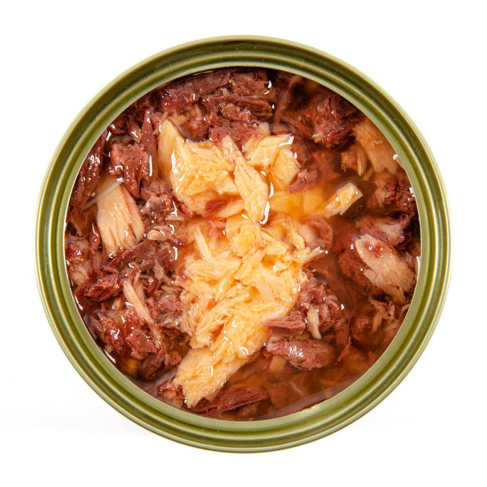 ELITECAT Консервы  дополнительного питания для взрослых кошек и котят "Тунец с лососем" сочные кусочки 85г