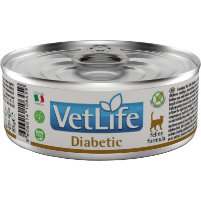 Farmina Vet Life Cat Diabetic влажный корм для кошек при диабете, в консервах - 85 г