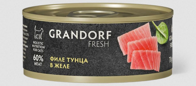 Консервы для кошек GRANDORF FRESH Филе тунца в желе, 70 гр