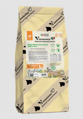Yummy Linea для собак мелких пород с индейкой сухой 8 кг