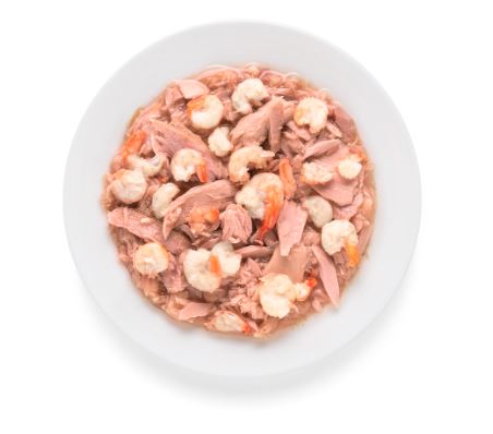 Консервы для кошек GRANDORF Филе тунца с креветками в собственном соку, 70 гр