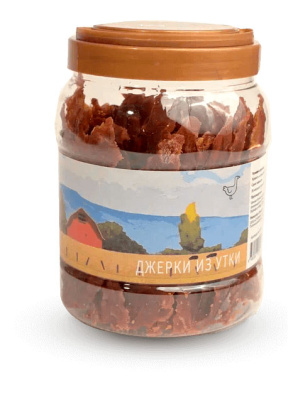 NORD FARM Лакомство для собак Джерки из утки - 600 гр