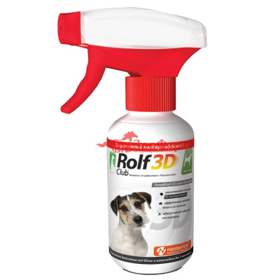 Спрей против блох и клещей для собак RolfClub 3D, 200 мл