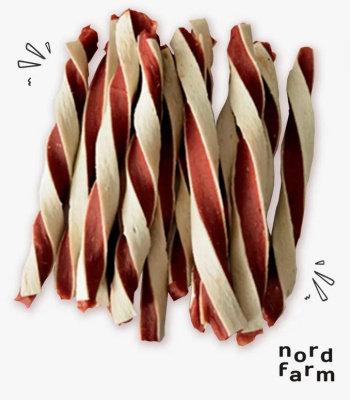 NORD FARM Лакомство для собак "Твистер из ягненка", 700 гр