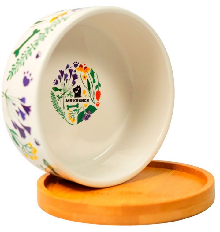 Миска Mr.Kranch Bamboo 340 мл Цветы Прованса керамическая на бамбуковой подставке васильковая  Миска Mr.Kranch Bamboo 340 мл Цветы Прованса керамическая на бамбуковой подставке васильковая  Миска Mr.Kranch Bamboo 340 мл Цветы Прованса керамическая на ба