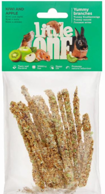 Little One Лакомые ветви с киви и яблоком. Лакомство для всех видов грызунов 35гр