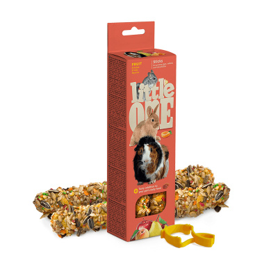 Little One. Палочки для морских свинок, кроликов и шиншилл с фруктами 2*60гр