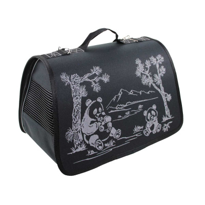 Сумка переноска DOGMAN Лира № 1 (Панда черный) для кошек и мелких пород собак. 35*23*22 см