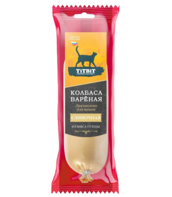 Лакомство TITBIT Колбаса вареная Сливочная для кошек 100 г