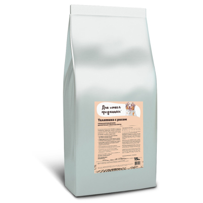 Для самых преданных Сухой корм для собак Телятина с рисом, 15кг
