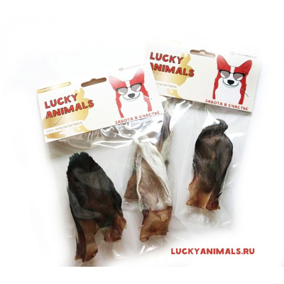 Лакомство Lucky Animals Уши кролика для всех пород собак, 2 шт
