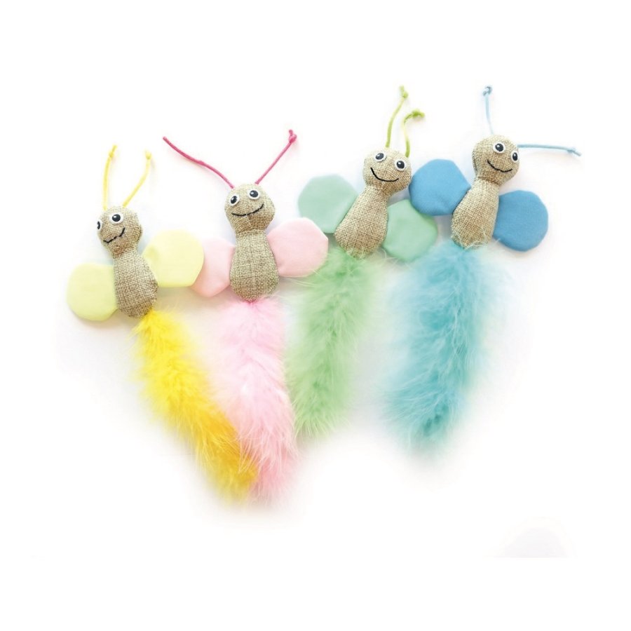 M-PETS Игрушка для кошек Бабочка 25x10x2 см, цвет в ассортименте