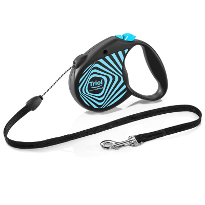 Поводок-рулетка для собак Flexi Life Geometry Blue M 5м до 20кг, трос