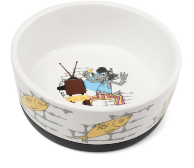 Triol СОЮЗМУЛЬТФИЛЬМ Миска для животных керамическая на резинке "Волк", 0.45л