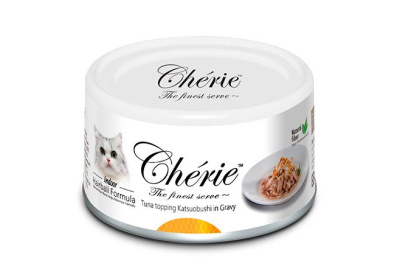 Консервы для кошек Pettric Hairball Control Formula Тунец с хлопьями копченого тунца-бонито в подливе - 80 г