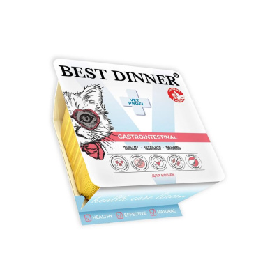 Best Dinner Vet Profi Gastrointestinal Нежный паштет для кошек с курицей - 100 гр