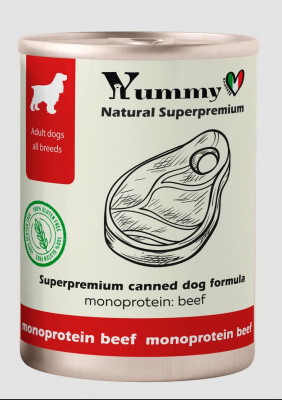 Yummy Linea Влажный корм для взрослых собак с телятиной в желе, 0,340 кг