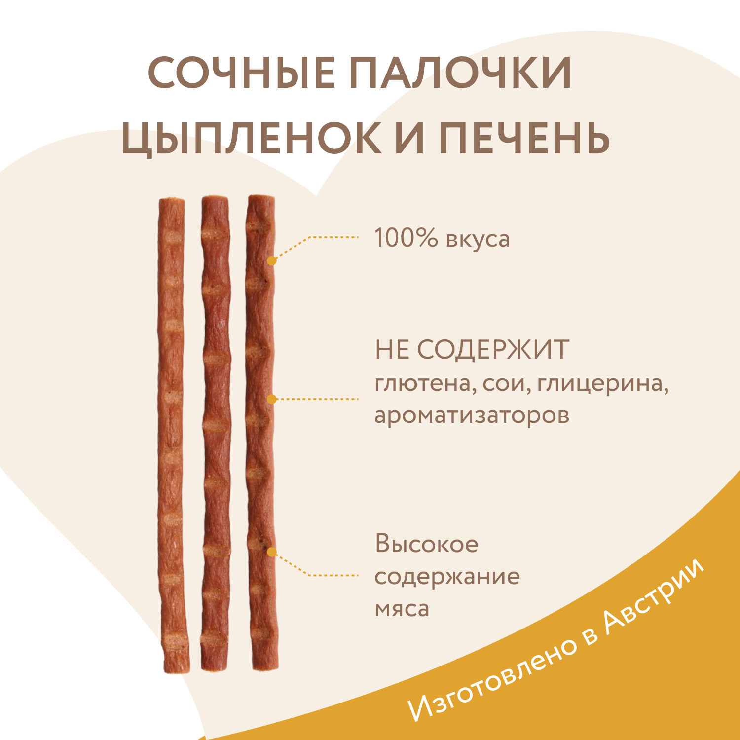 Лакомство Мнямс лакомые палочки для кошек из цыпленка и печени 3х5 г