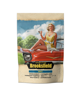 BROOKSFIELD ADULT CAT Влажный корм для взрослых кошек, курица в соусе 85 гр