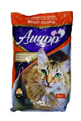 Амурр Сухой корм для кошек «Мясное ассорти» 10кг