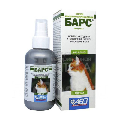 Барс спрей инсектоакарицидный для кошек, 100 мл