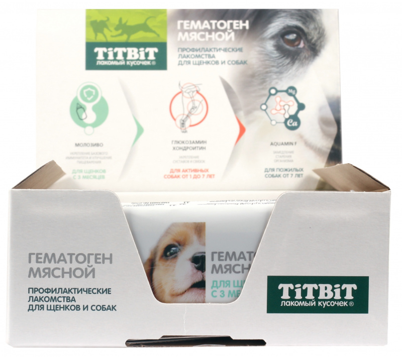 TiTBiT   Гематоген мясной для щенков, 35г