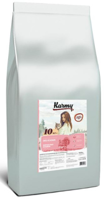 Karmy Delicious Сухой корм для взрослых кошек Индейка 10кг